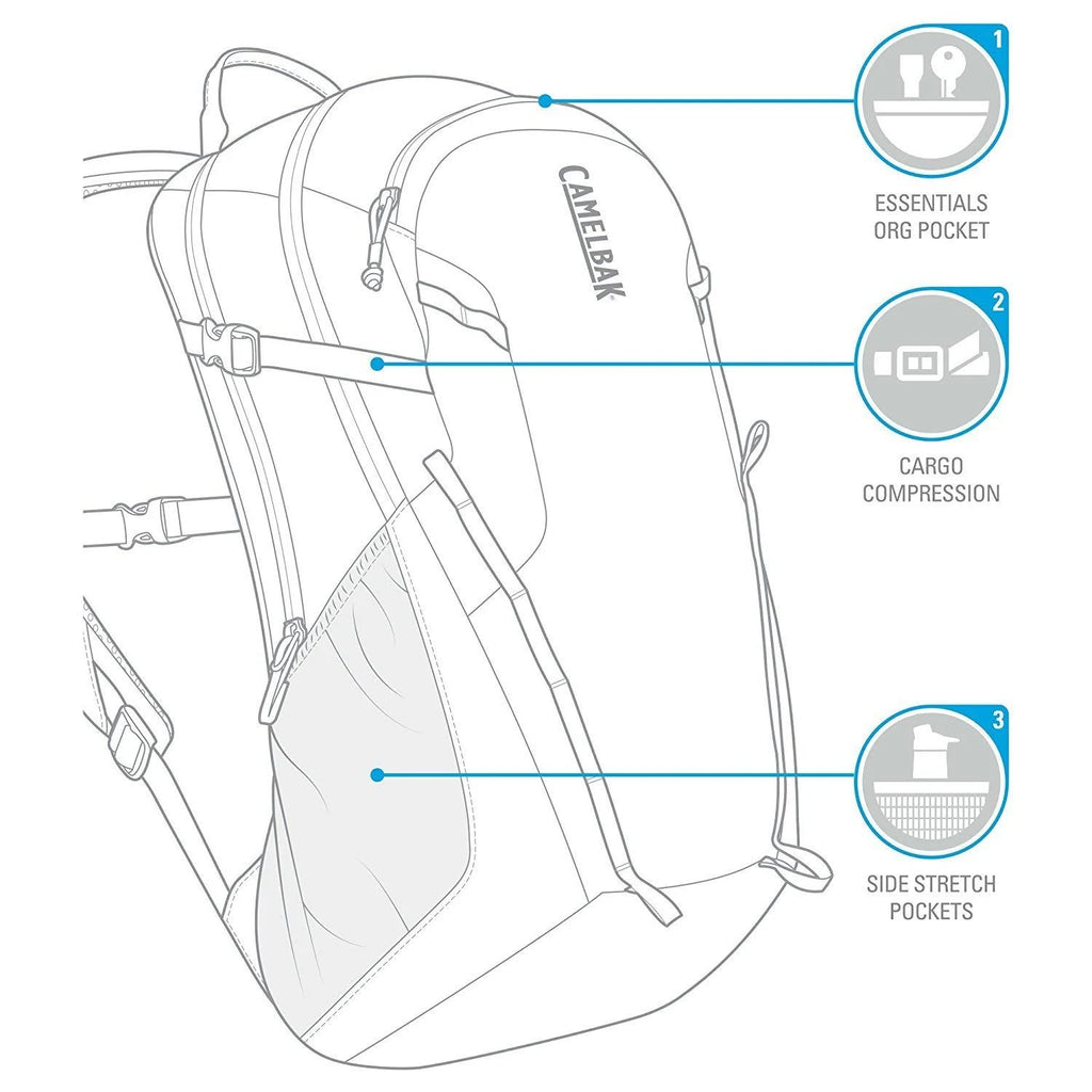 Charcoal/Grecian Blue Hydration Pack L528598