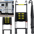 12.5FT Aluminum Telescoping Folding Ladder with Hook, 330lbs Load Capacity T445643