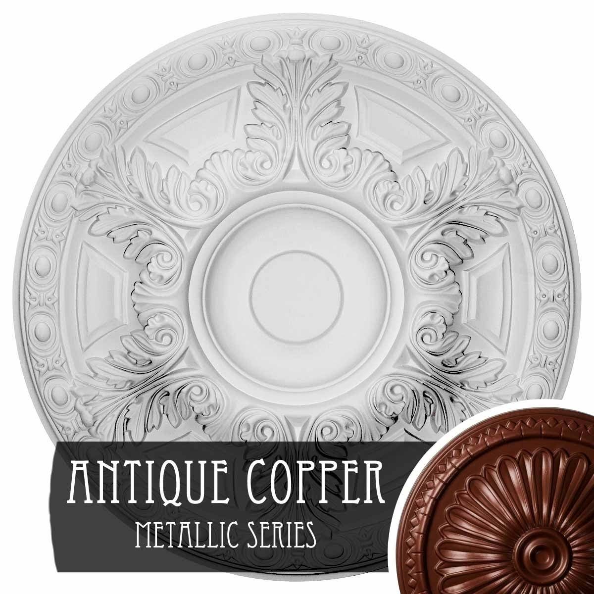 Granada Ceiling Medallion, Hand-Painted Rich Gold K4329