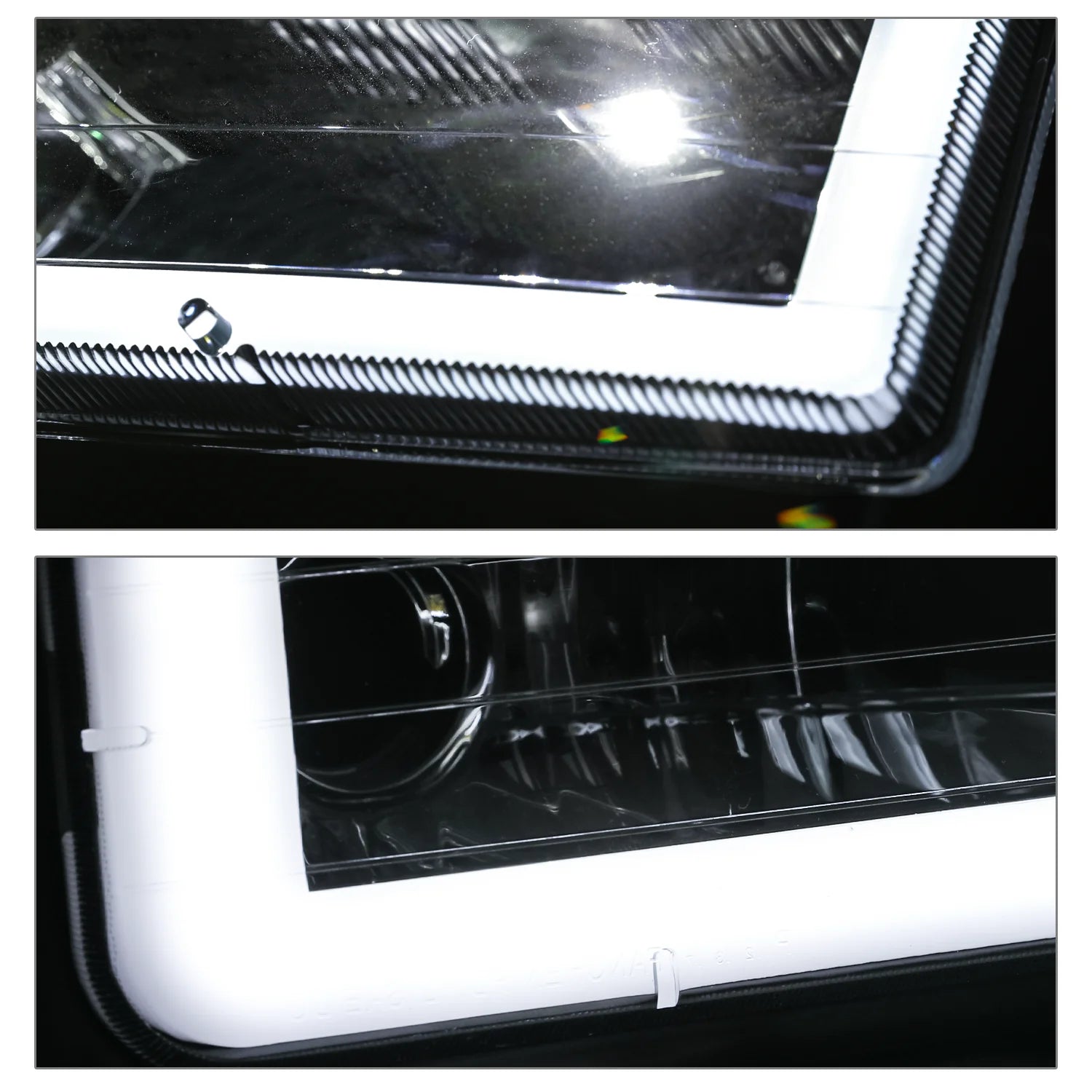 Replacement LED Tube Headlights Assembly Set for Chevy C1500/C2500/C3500/K1500/K2500/K3500 Suburban A38626