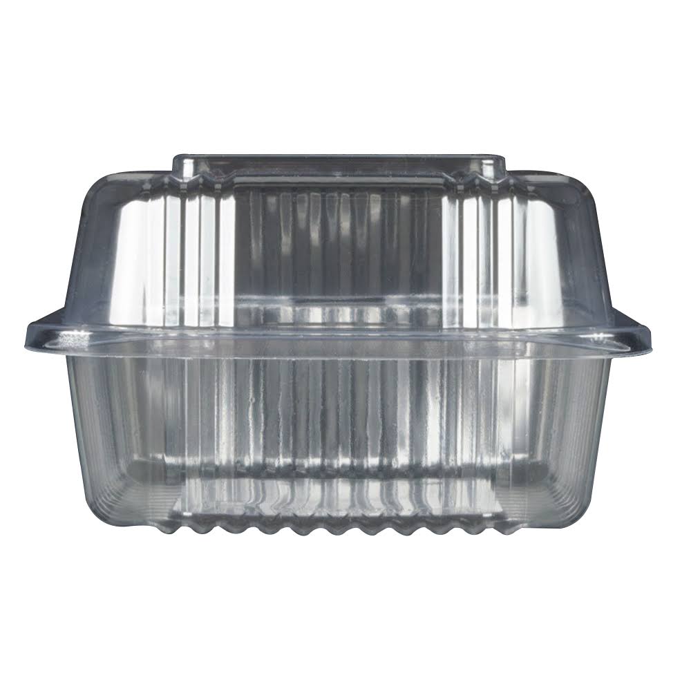 Plastic Square Food Container Clear, 5.3 inch Length x 5.6 inch Width x 3.3 inch Depth, 500/Case Y534