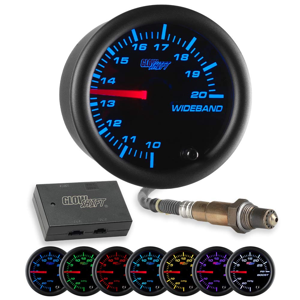 Black 7 Color Analog Needle Wideband Air / Fuel Ratio AFR Gauge 2-1/16" 52mm B801157