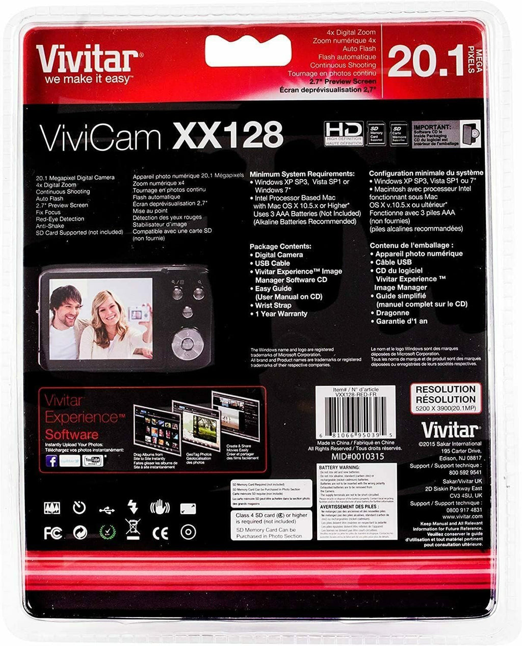 20MP Red Digital Camera I282449