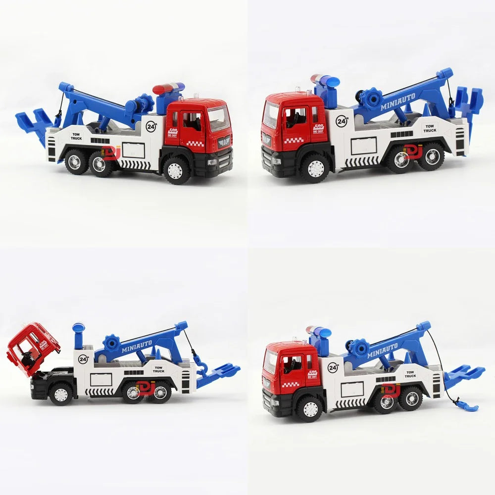 Pull Back Toy Tow Truck with Lights and Sound S6668