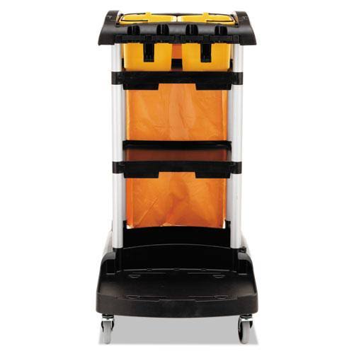 Black High Capacity Cleaning Cart Y507