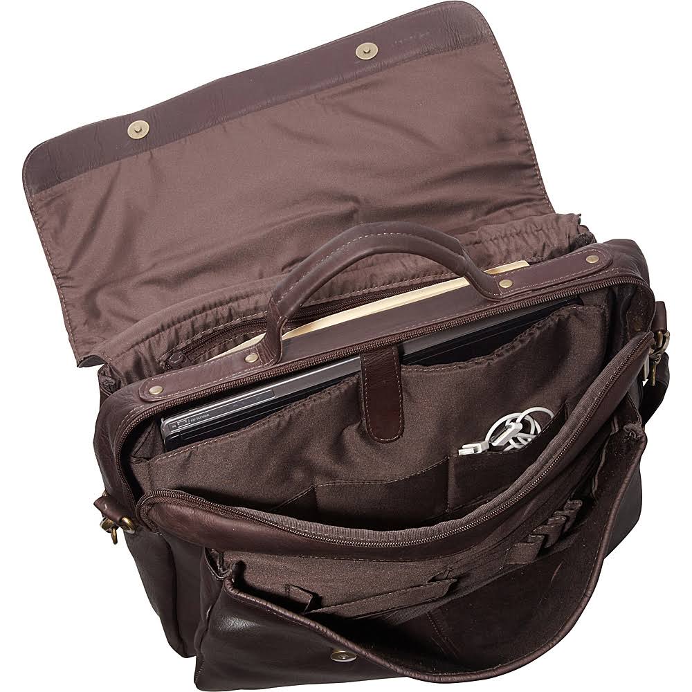 Leather Flap Over Computer Brief G46268