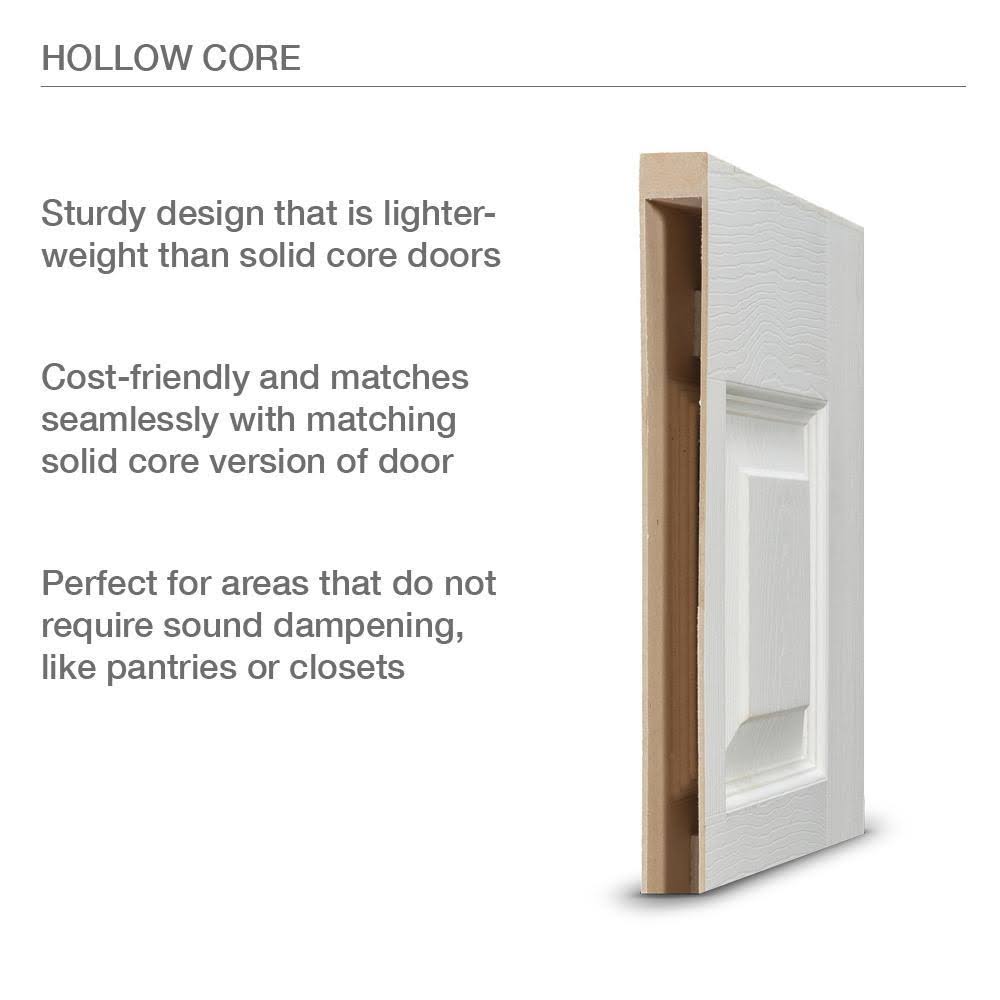 18 in. x 80 in. Primed Left-Hand Smooth Molded Composite MDF Single Prehung Interior Door I819448