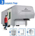 5th Wheel Cover 3 Layers Polypro Waterproof Gray Q8750