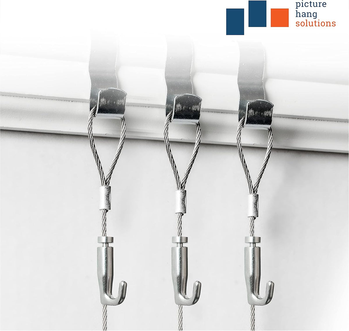 Adjustable Hooks for Gallery Picture Hanging System fits 2.0mm Steel Cables - 10 Pack T6777