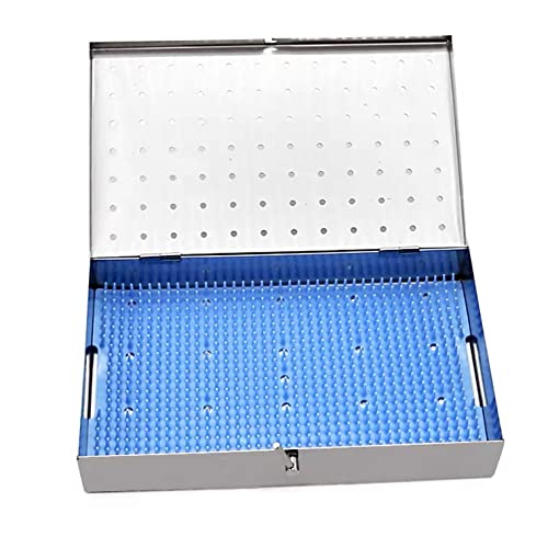 3 Pc Stainless Steel Sterilization Tray Box with Silicone Mat L26493