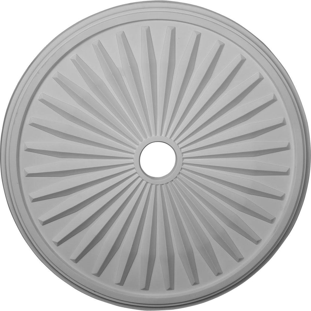 33 1/8x22OD x 3 1/2x22ID x 1 3/8x22P Hand-Painted Brushed Mahogany Ceiling Medallion X330150