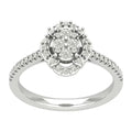 10K White Gold Diamond Cluster Band Ring M1947