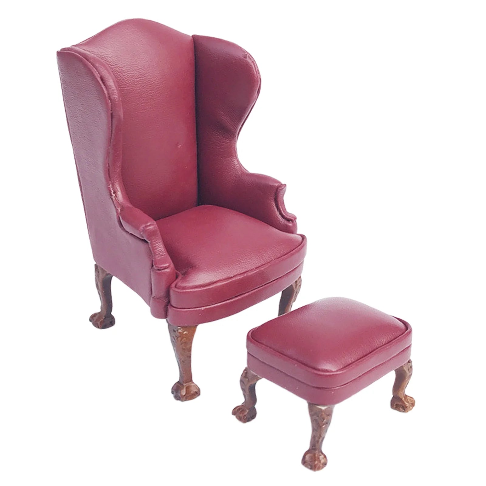 Red PU Leather Armchair Sofa O12198