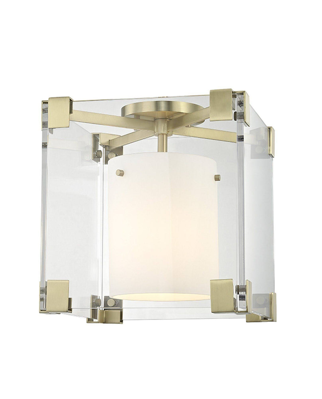 Aged Brass 1 Light Flush Mount K767