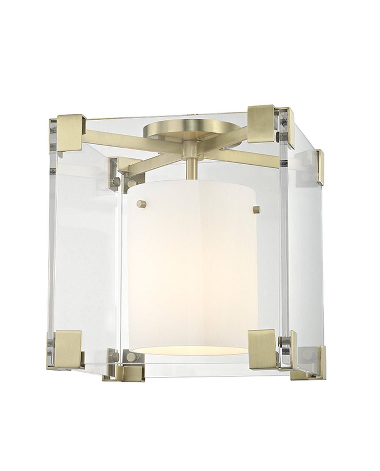 Aged Brass 1 Light Flush Mount K767