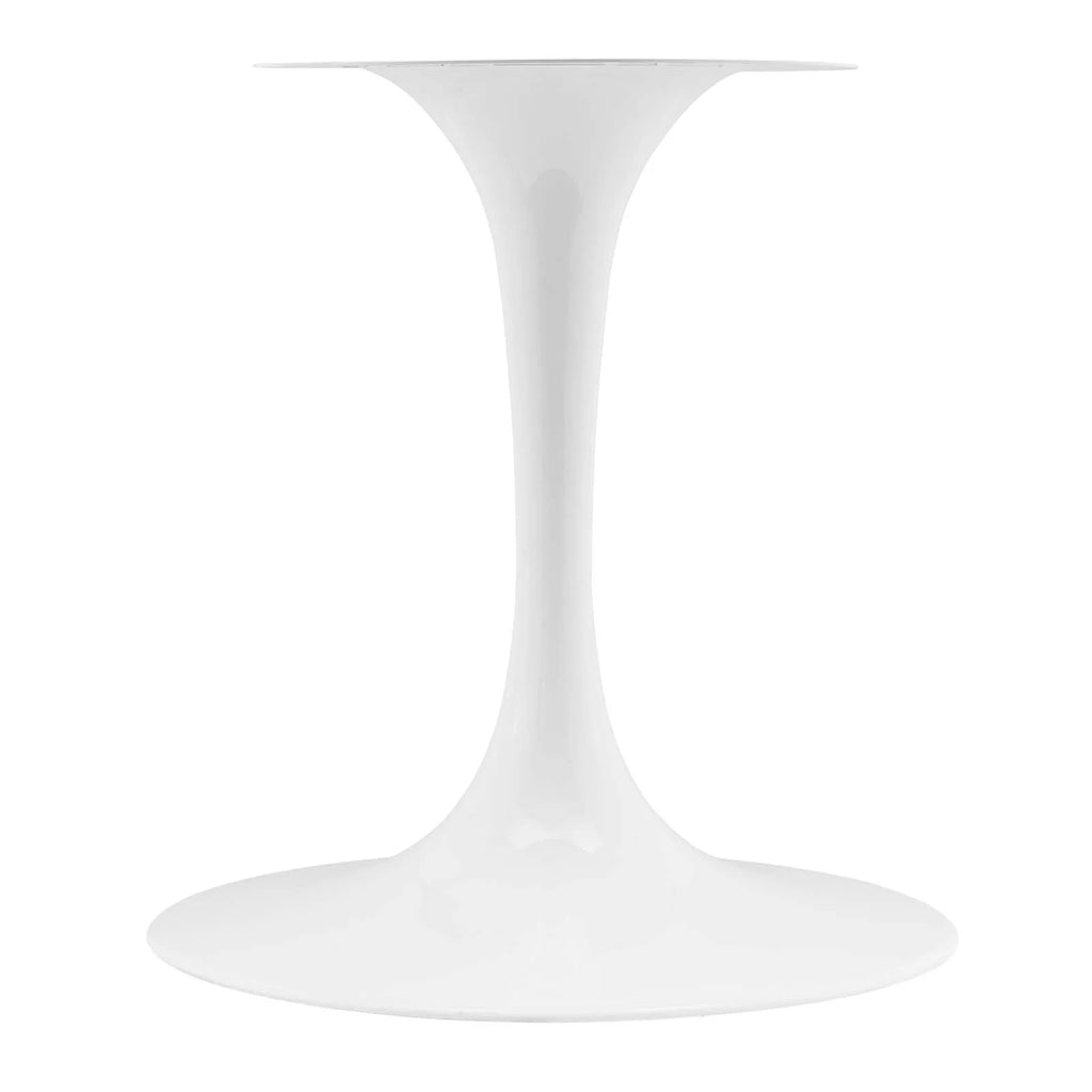 Natural Brown White Wood Metal Steel Oval Dining Table K366