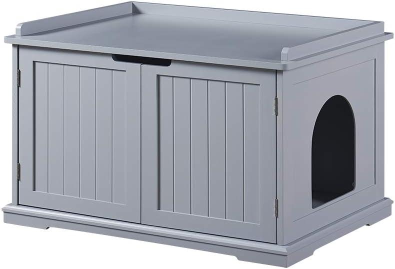 Cat Washroom Storage Bench with Sturdy Wooden Structure V132