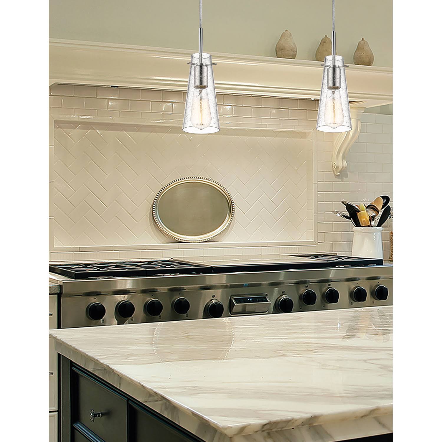 Brushed Nickel 3-Light Island/Billiard R589