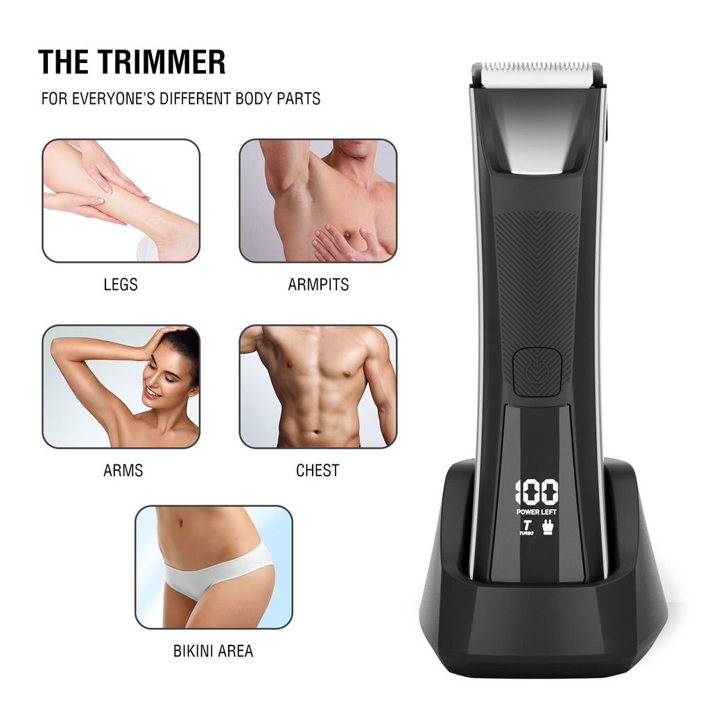 Electric Body Trimmer, IPX5 Waterproof USB Recharge F753