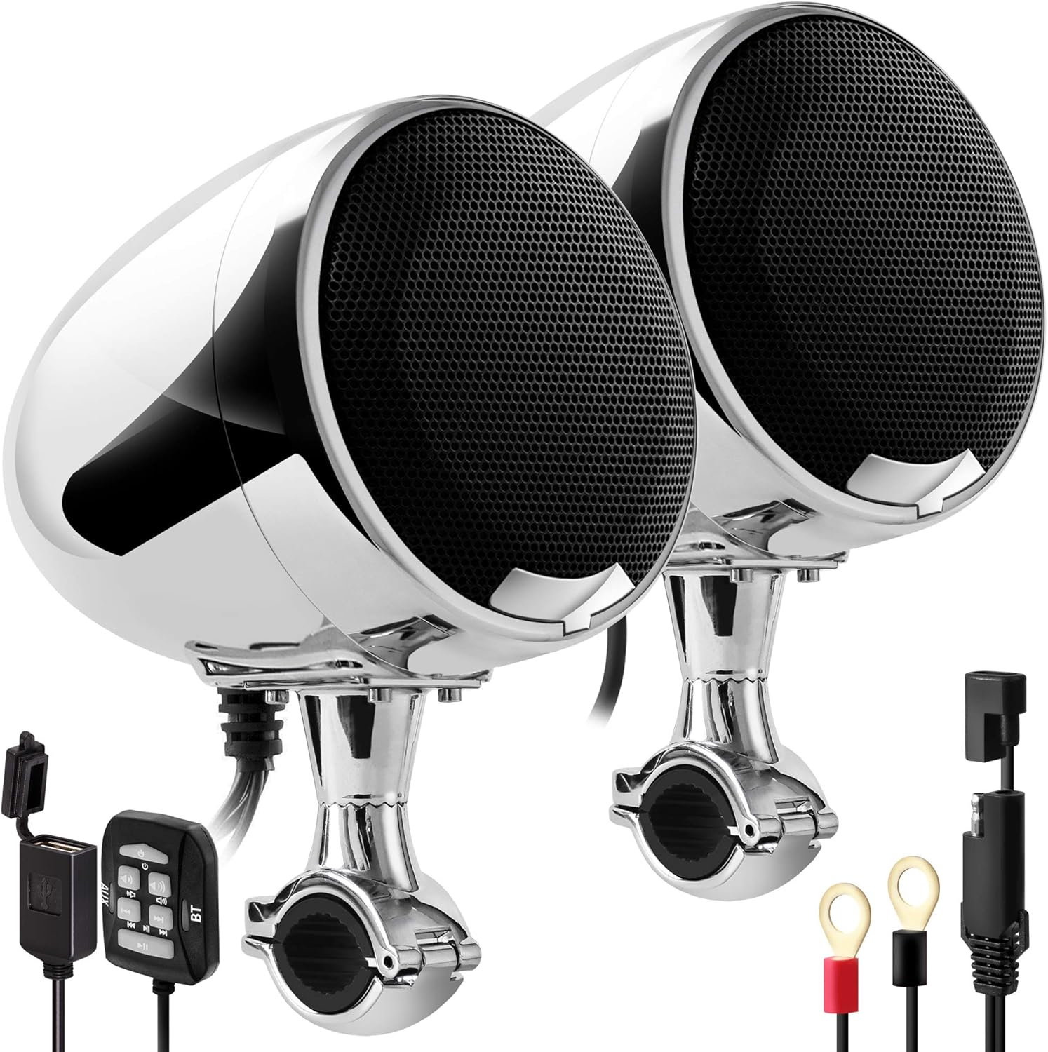 1200W Waterproof Bluetooth Motorcycle Stereo 4 Speakers Audio System O851