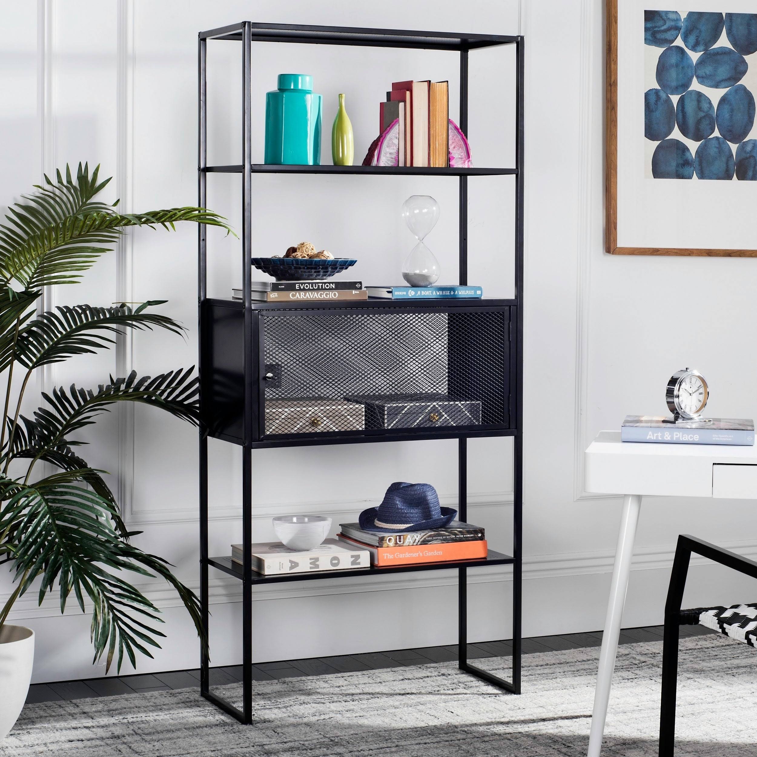 Black Storage Bookshelf D750733