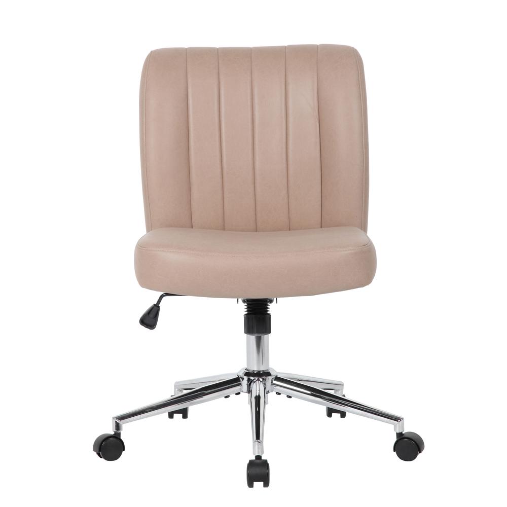 Tan Faux Leather Task Chair D1842