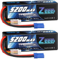11.1V 80C 5200mAh 3S Lipo Battery with EC5 Connector Hardcase Battery (2 Packs) H427558