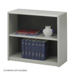 Grey Steel 2-Shelf Bookcase G384