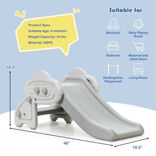 Freestanding Baby Mini Play Climber Slide Set with Anti-Slip Foot Pads H7743