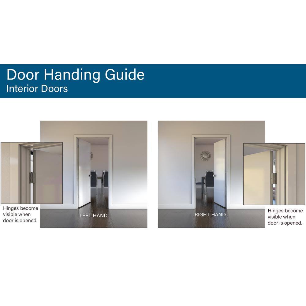 18 in. x 80 in. Primed Left-Hand Smooth Molded Composite MDF Single Prehung Interior Door I819448