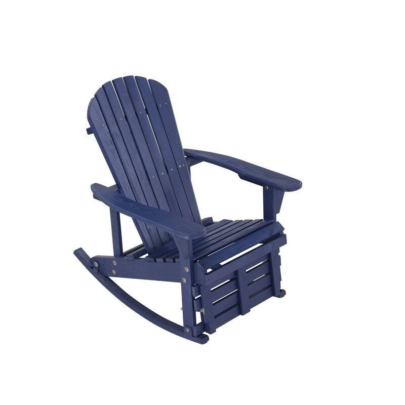 Walnut 3 Piece Patio Adirondack Rocker Set A4968