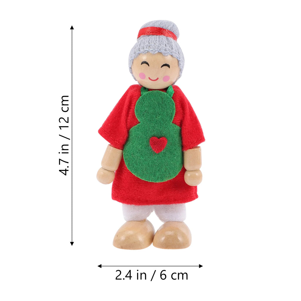 Dollhouse Play Set with Wooden Doll Figures R965