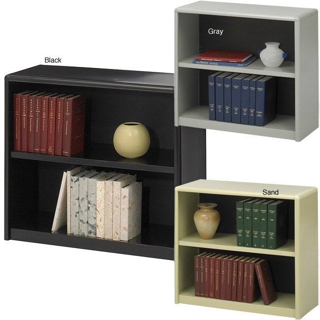 Grey Steel 2-Shelf Bookcase G384