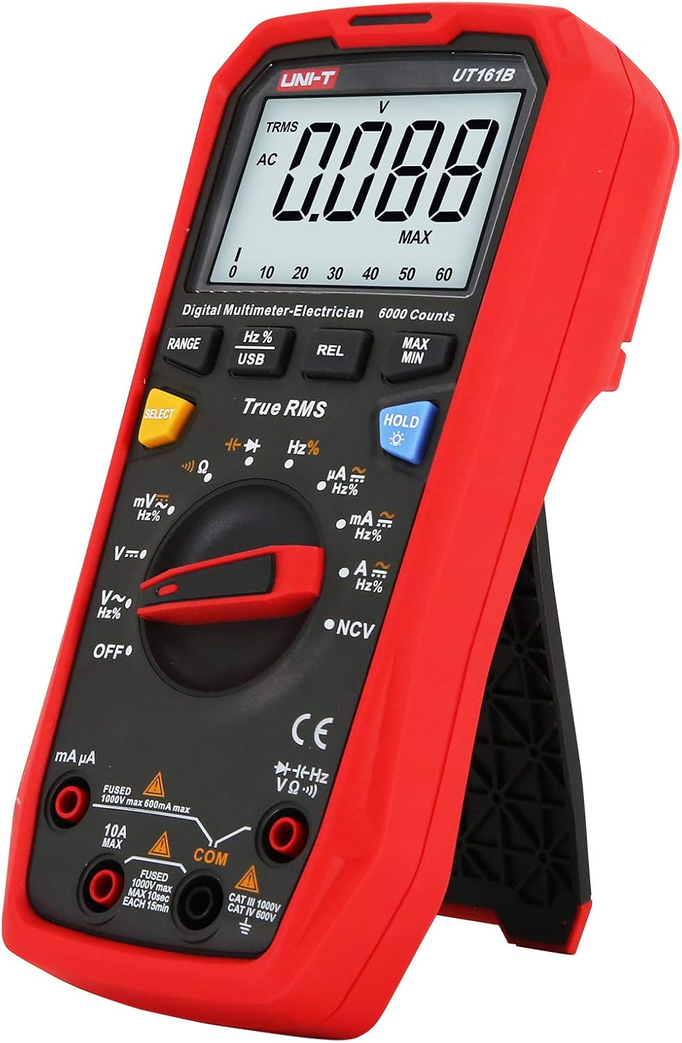 Digital Multimeter True RMS 6000 Counts 1000V AC/DC NCV Pack of 2 L39047