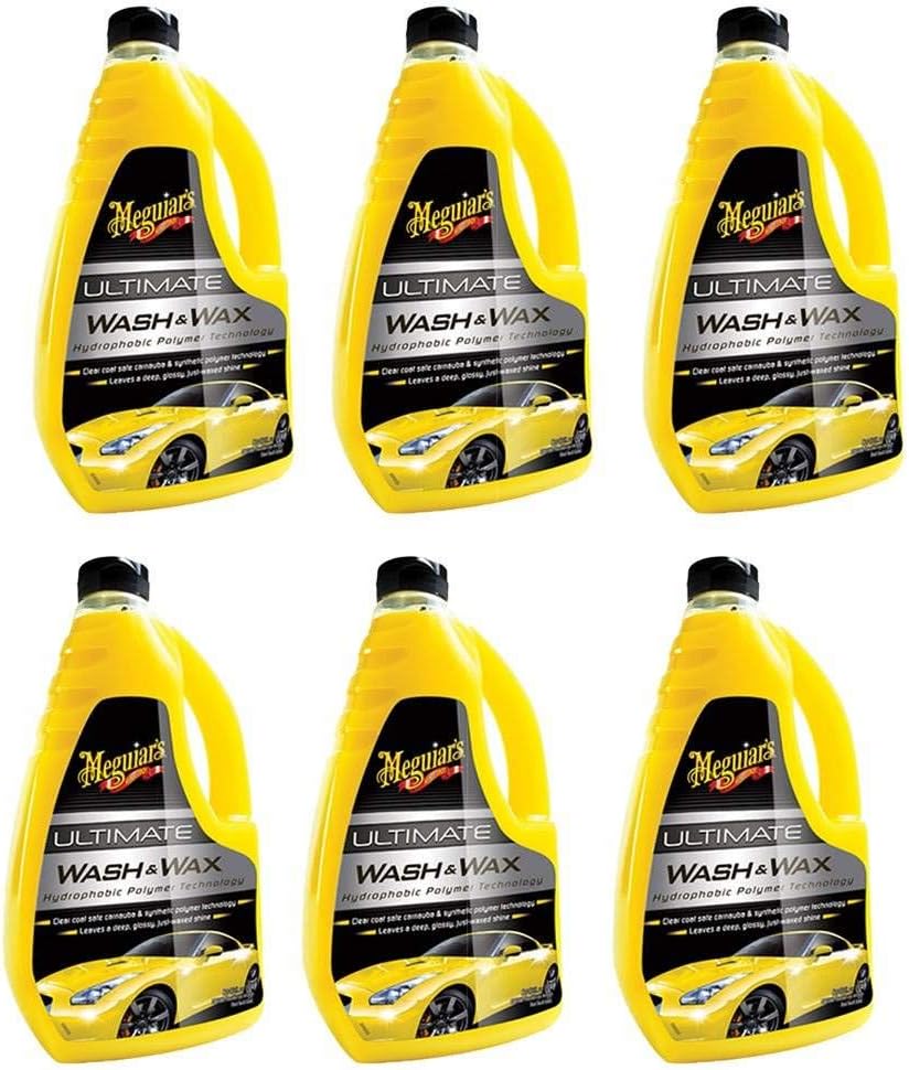 Ultimate Wash & Wax Car Care Cleaning Kit Solution, 48 Ounces (6 Pack) D139496