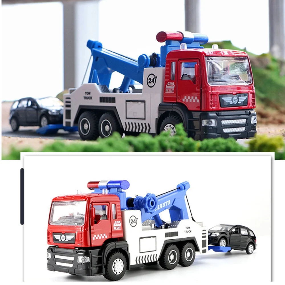 Pull Back Toy Tow Truck with Lights and Sound S6668