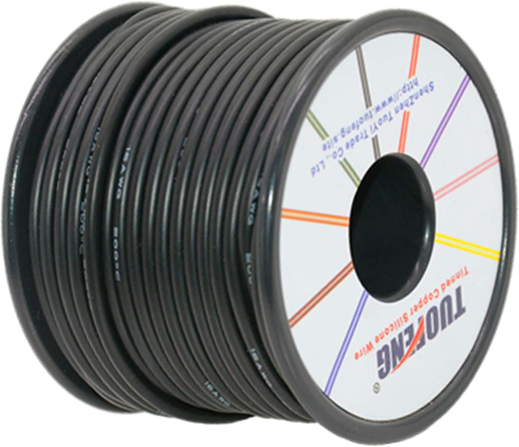 16 AWG Silicone Electrical Wire 160 Feet Tinned Copper Pack of 2 C952