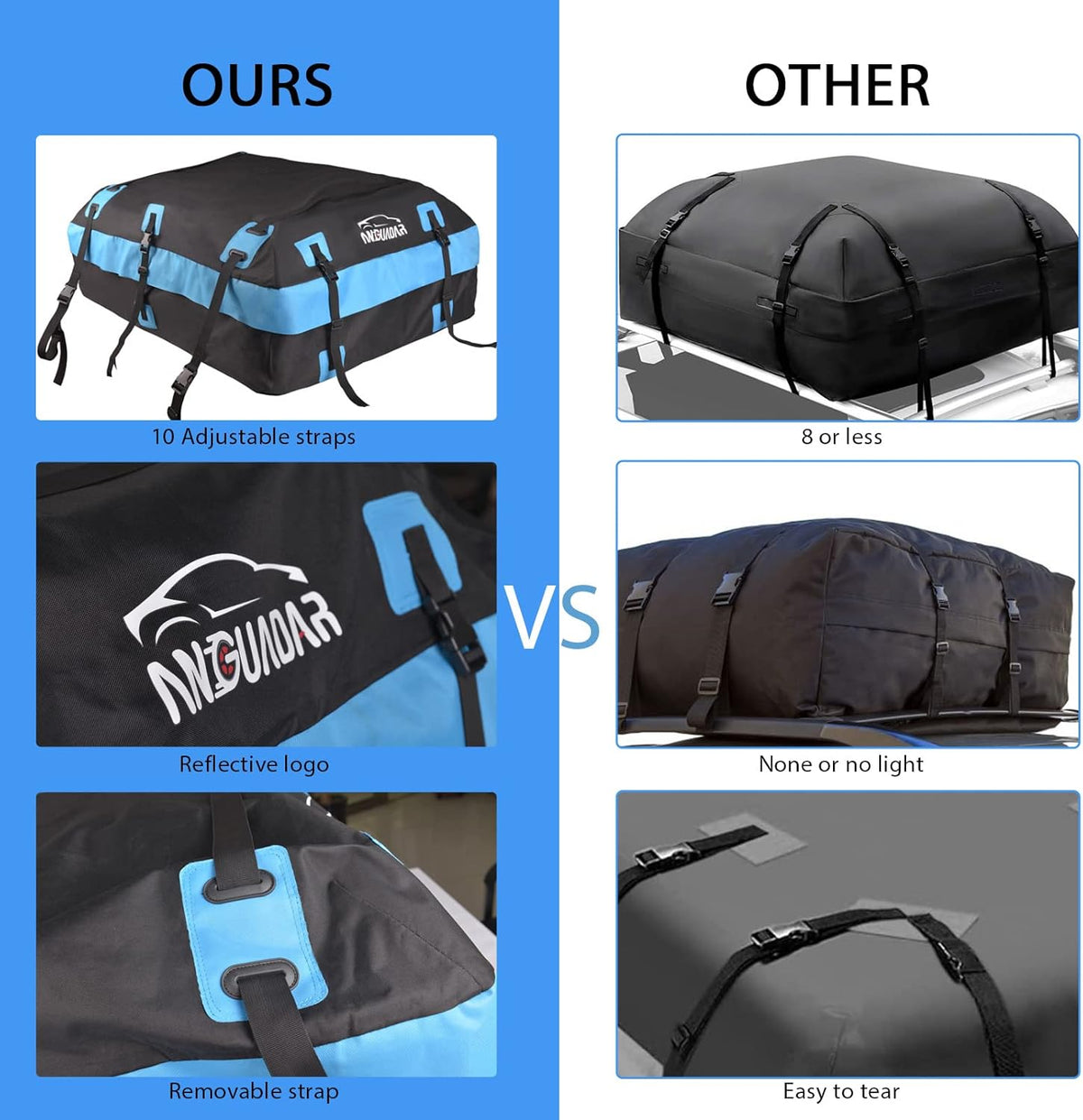 21 Cubic Feet Waterproof Car Roof Bag O75765