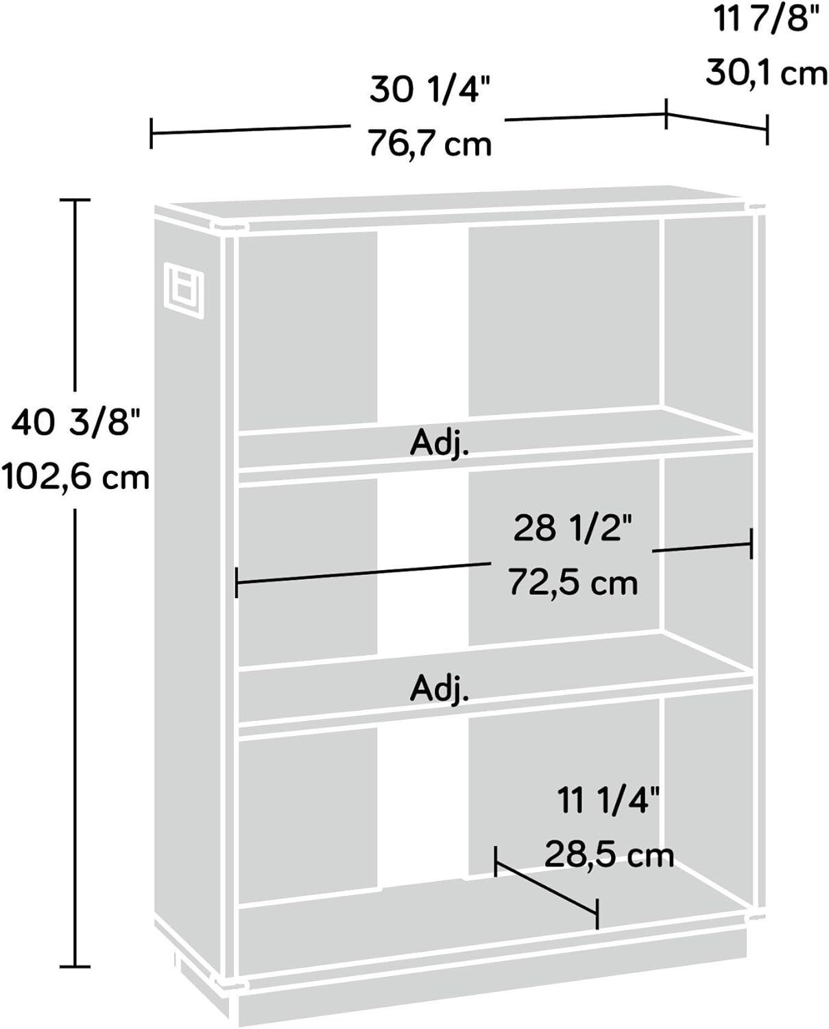 Pearl Oak Finish Bookcase J4171