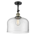Large Bell Semi Flush Mount LED Antique Brass U99040