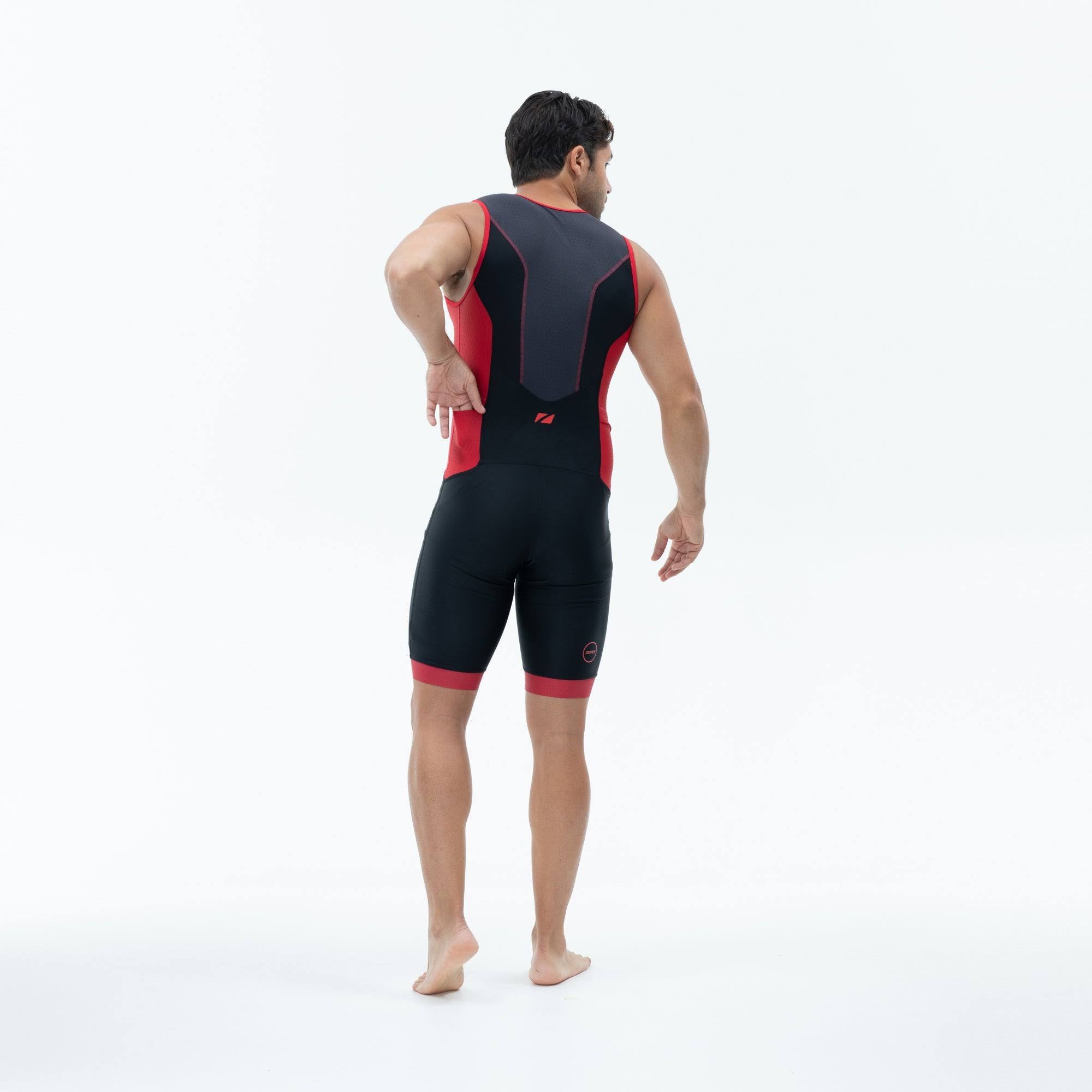 Black/Red Tri Suit Z8548