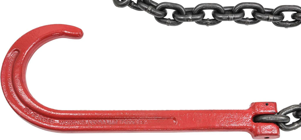 Tow Recovery Chain with 15" J-Hook & Eye Cradle Grab Hook N237247