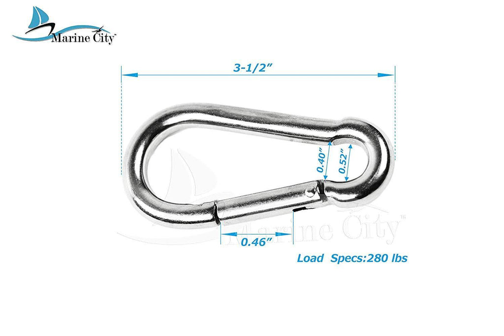 316 Stainless-Steel Carabiners Clip Snap Hook (10pcs) I472