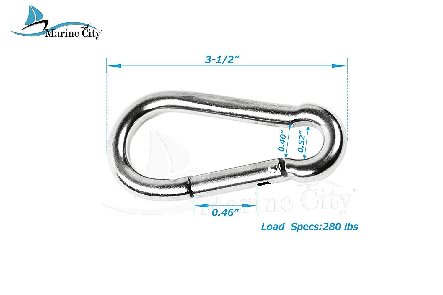 316 Stainless-Steel Carabiners Clip Snap Hook (10pcs) I472