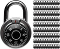 Combination Lock, Black Dial, Keyless Padlock, Pack of 100 F871