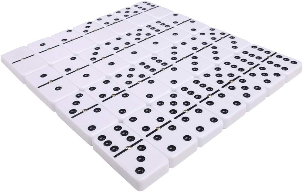 Double 6 Large White Domino Set Pink Case Pack of 2 K820231