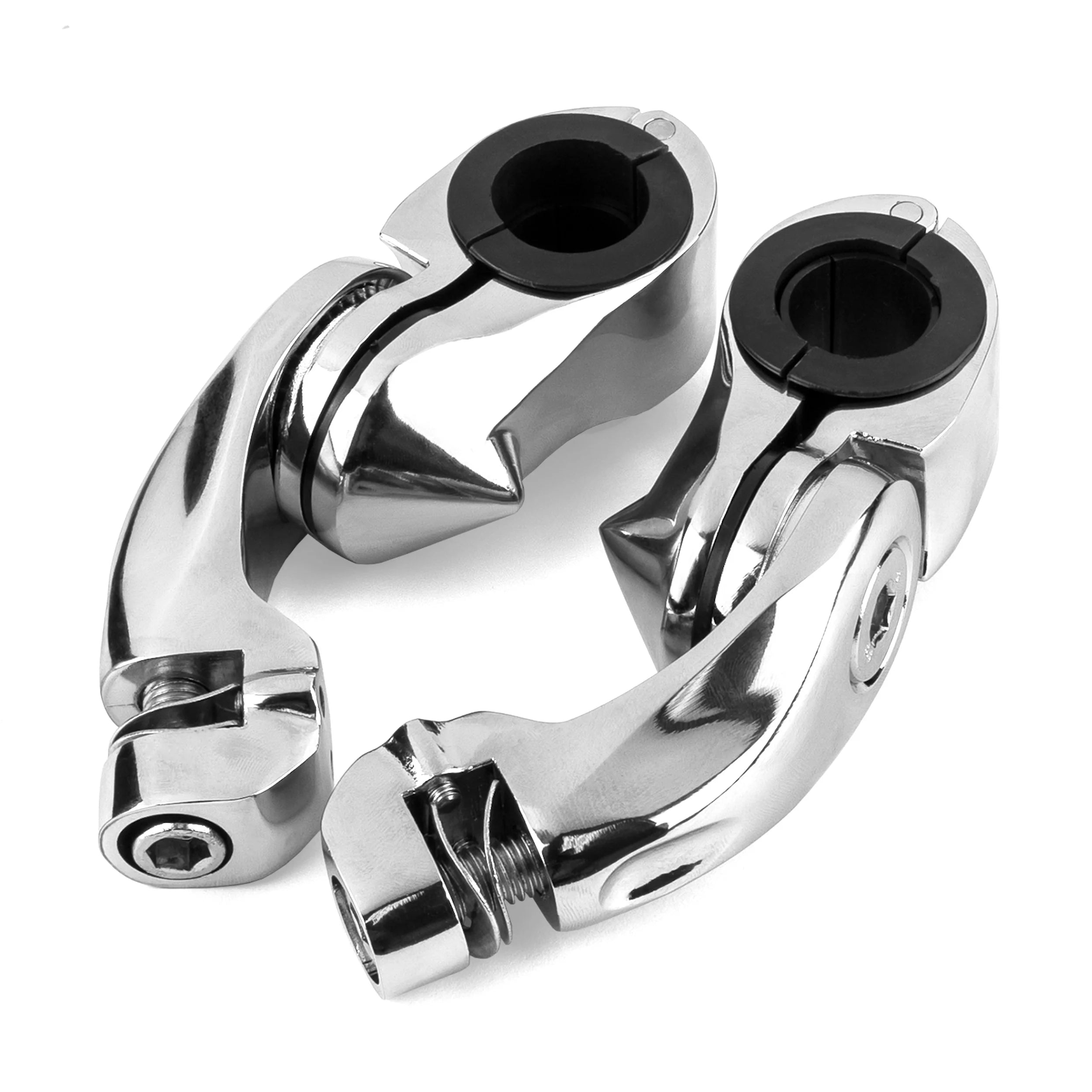 Chrome Angled Adjustable Highway Foot Peg Mounting Kit, 1 Pair U82183
