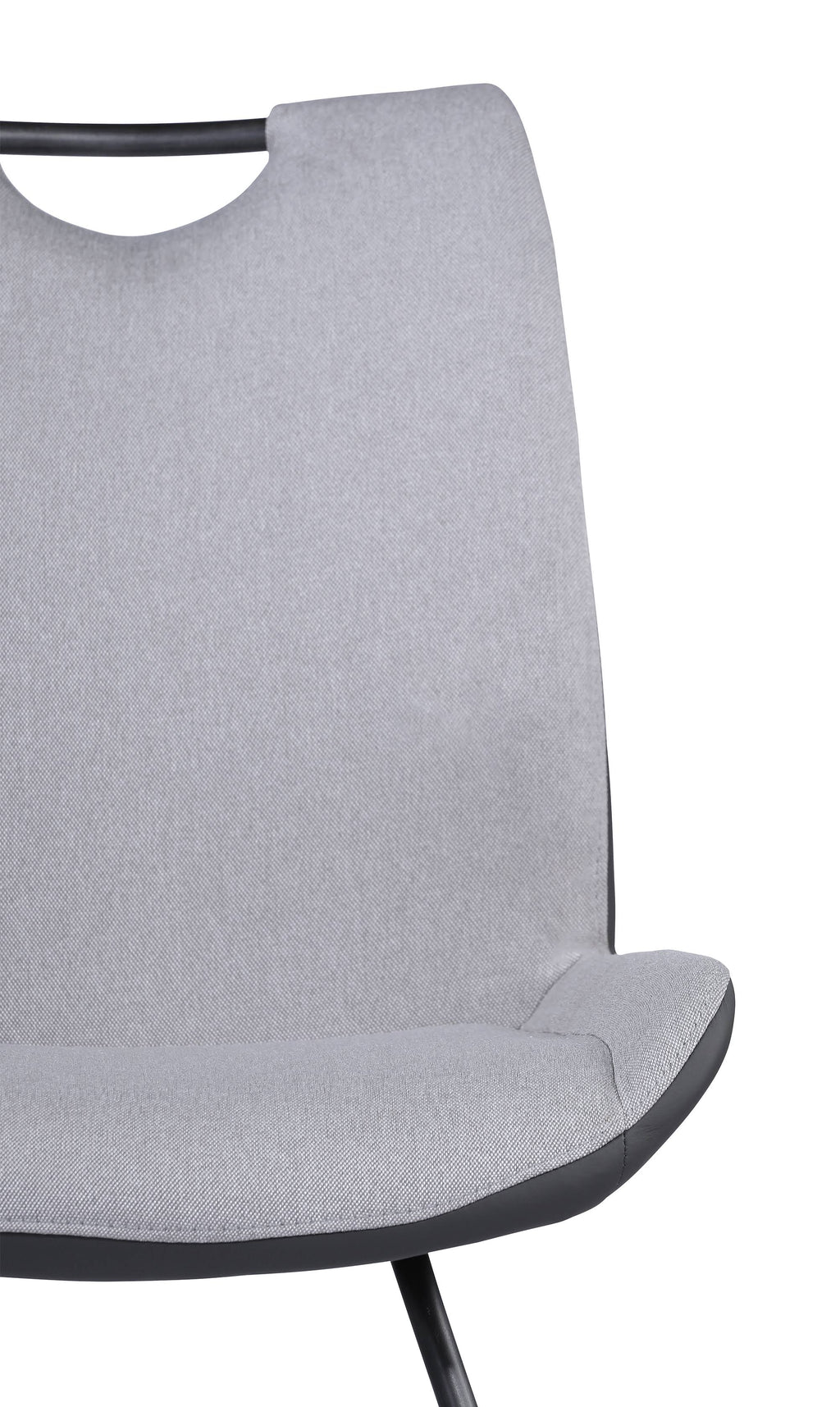 Grey Powder Coated Pewter Fabric Dining Chair Set of 2 N9388
