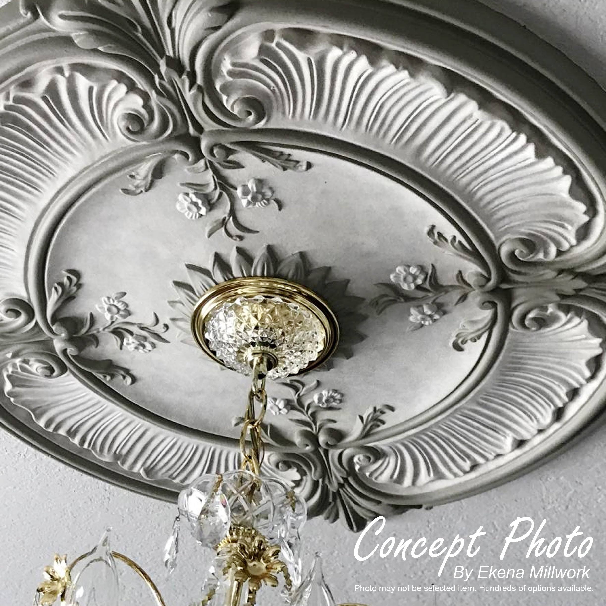 Hand-Painted Rich Gold Ceiling Medallion Y33072