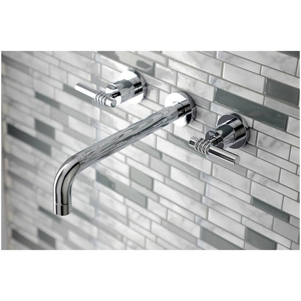 Polished Chrome 2-Handle Wall Mount Tub Faucet C8464